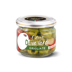 Italské Pikantní grilované zelené olivy bez pecky Citres 230g