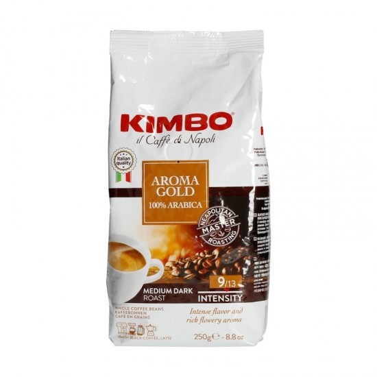 Kimbo Italská kávová zrna Aroma Gold směs 100% Arabica 250g