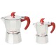 Set two Italian Coffee Maker 1 portion + 3 portions Tognana Coffee Time Red