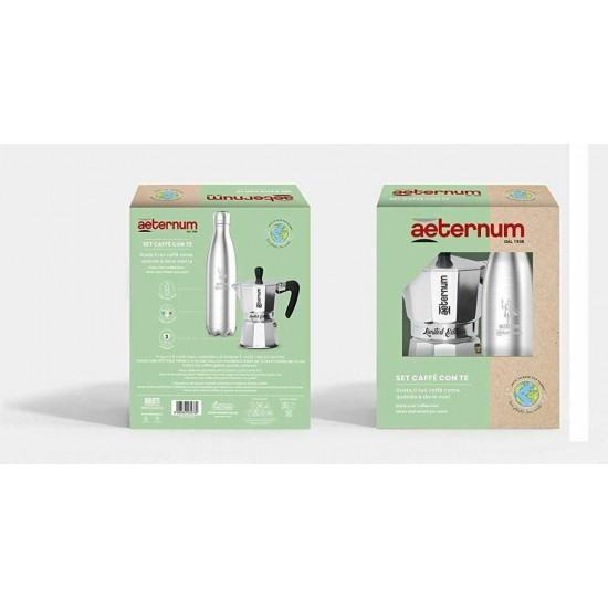 Aeternum Set Ecofriendly Coffee maker 3 portions + Thermal bottle 500ml