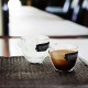 Stylish Glass Coffee Cup for Espresso with Decorations 75ml