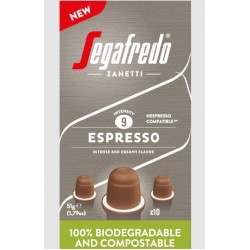 10 Capsules Segafredo Zanetti Espresso Compatible with Nespresso