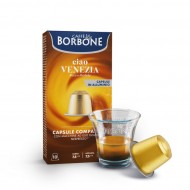 10 hliníkových kapslí Borbone Espresso Ciao Venezia Kompatibilní s Nespresso