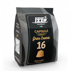 16 kapslí Izzo Espresso Gran Crema Kompatibilní s Nescafe Dolce Gusto
