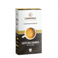 10 Compatible Capsules Coffee Gold Arabica for Nespresso Compatibile Italiano