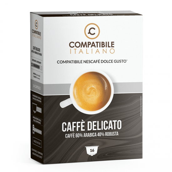 16 Kapslí Espresso Káva Delicato pro Nescafe Dolce Gusto Compatibile Italiano