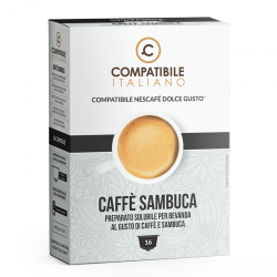 16 Capsule Espresso Sambuca flavored coffee for Nescafe Dolce Gusto Compatibile Italiano