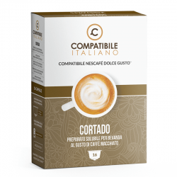 16 kapslí Cortado (káva Macchiato)  pro Nescafe Dolce Gusto Compatibile Italiano