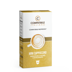10 Compatible Capsules Coffee Mini Cappuccino Flavor for Nespresso Compatibile Italiano