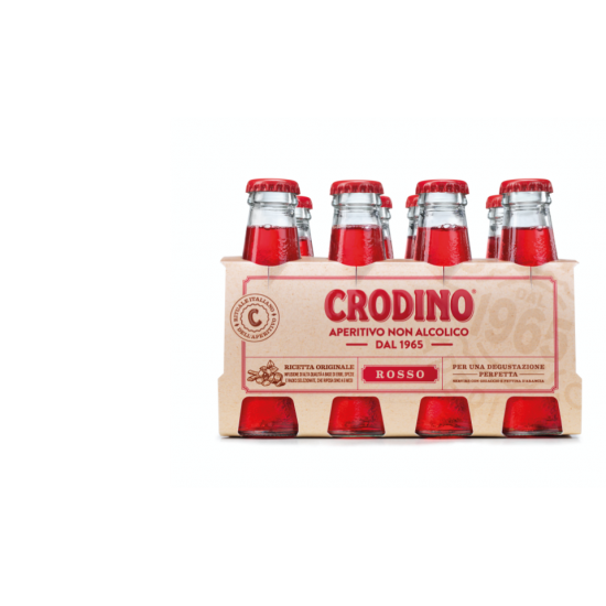 Non alcoholic Italian Aperitif Crodino Rosso 8x100 ml