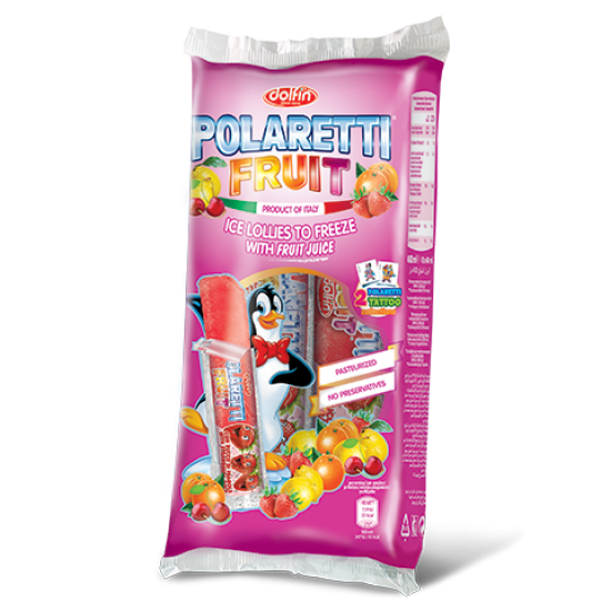 Polaretti girl Italian Popsicles with real fruit juice without preservatives 10 x 40ml